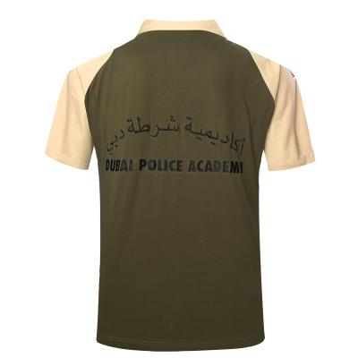 Dubai polícia algodão mangas curtas polo camisa