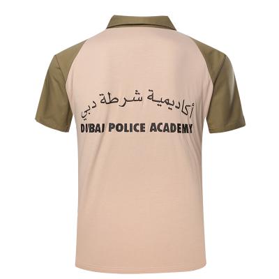 Polícia militar algodão mangas curtas polo camisa