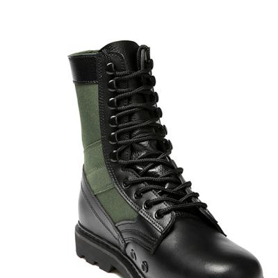 Botas militares de combate da selva de couro verde do exército Botas de caminhada
