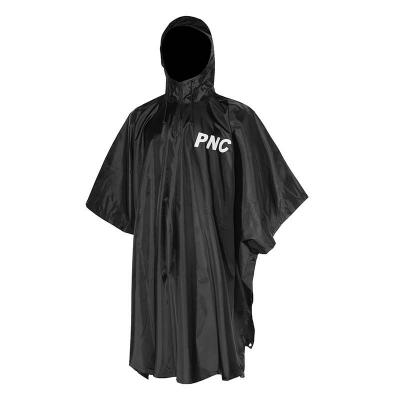Poncho impermeável preto com revestimento impermeável da polícia militar